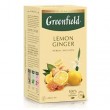 GREENFIELD Lemon Ginger zāļu tēja 20x1.5g
